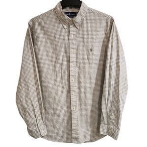 Ralph Lauren Custom Fit Men's XXL Gray Long Sleeve Button Down Shirt Pony Logo
